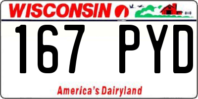 WI license plate 167PYD