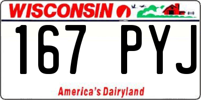 WI license plate 167PYJ