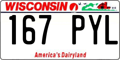 WI license plate 167PYL