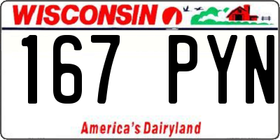 WI license plate 167PYN