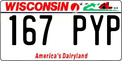 WI license plate 167PYP