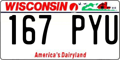 WI license plate 167PYU