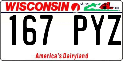 WI license plate 167PYZ