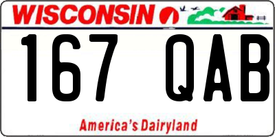 WI license plate 167QAB