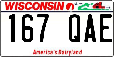 WI license plate 167QAE