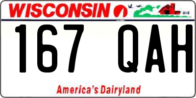 WI license plate 167QAH