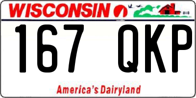 WI license plate 167QKP