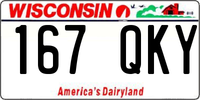 WI license plate 167QKY