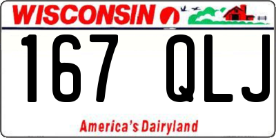 WI license plate 167QLJ