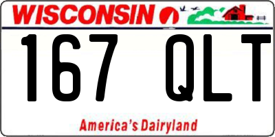 WI license plate 167QLT