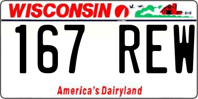 WI license plate 167REW