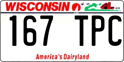 WI license plate 167TPC
