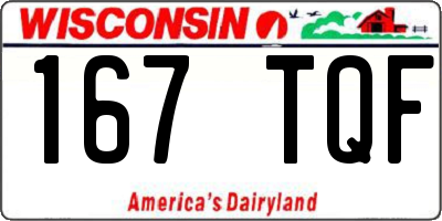 WI license plate 167TQF
