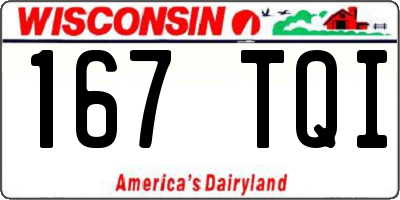 WI license plate 167TQI