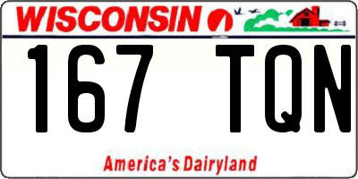 WI license plate 167TQN