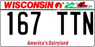 WI license plate 167TTN