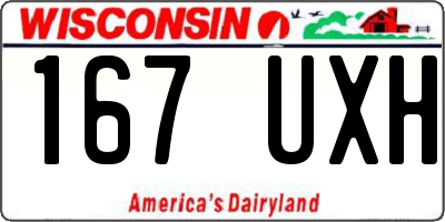 WI license plate 167UXH