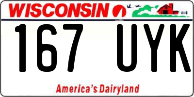 WI license plate 167UYK