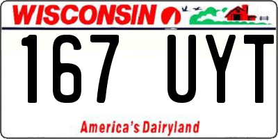 WI license plate 167UYT