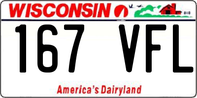 WI license plate 167VFL