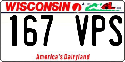 WI license plate 167VPS