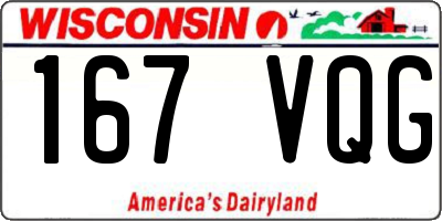 WI license plate 167VQG