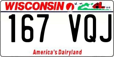 WI license plate 167VQJ