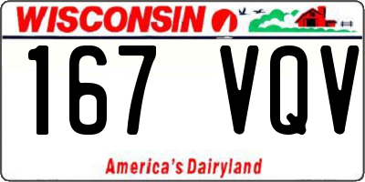 WI license plate 167VQV