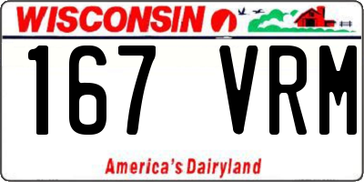 WI license plate 167VRM