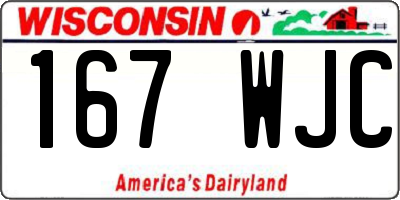 WI license plate 167WJC
