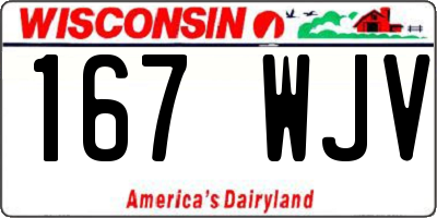 WI license plate 167WJV
