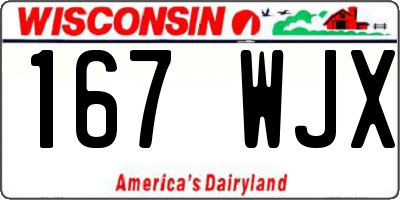 WI license plate 167WJX