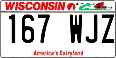 WI license plate 167WJZ