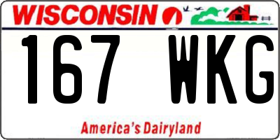 WI license plate 167WKG