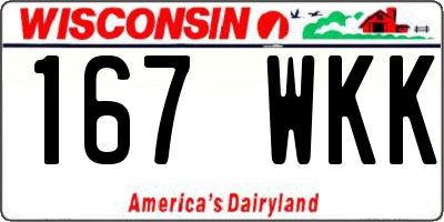 WI license plate 167WKK