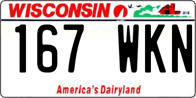 WI license plate 167WKN