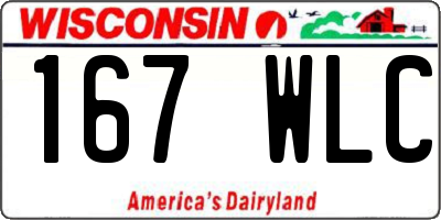WI license plate 167WLC