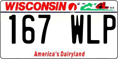 WI license plate 167WLP