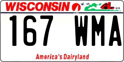 WI license plate 167WMA