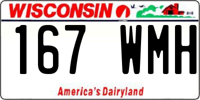 WI license plate 167WMH