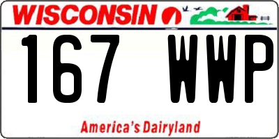 WI license plate 167WWP