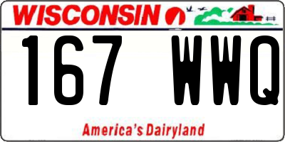 WI license plate 167WWQ