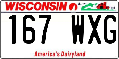 WI license plate 167WXG