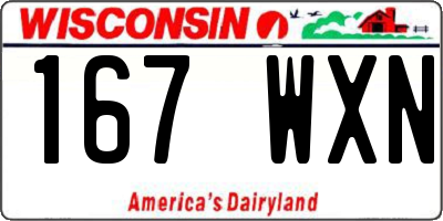 WI license plate 167WXN