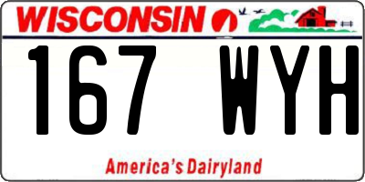 WI license plate 167WYH