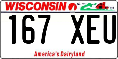 WI license plate 167XEU