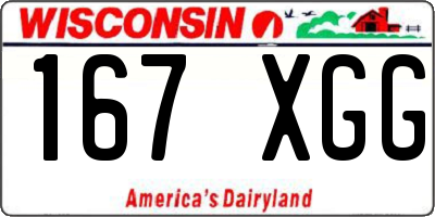 WI license plate 167XGG