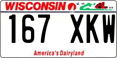 WI license plate 167XKW