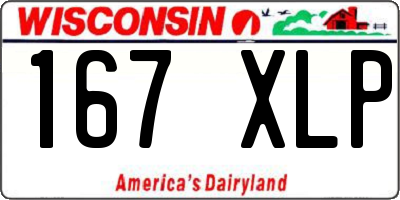 WI license plate 167XLP