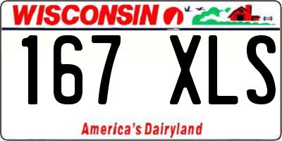 WI license plate 167XLS